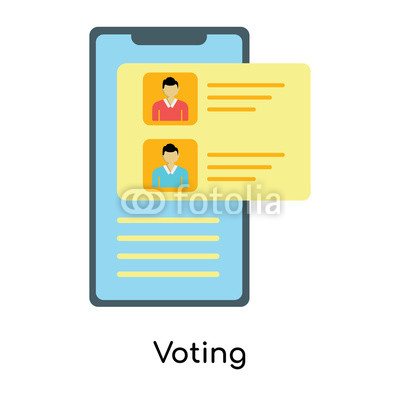 400x400 Voting Icon Vector Sign And Symbol Isolated On White Background