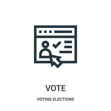 450x450 Vote Icon Vector From Voting Elections Collection Thin Line Vote