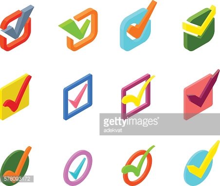 452x382 Check Vote Icon Vector Set Premium Clipart