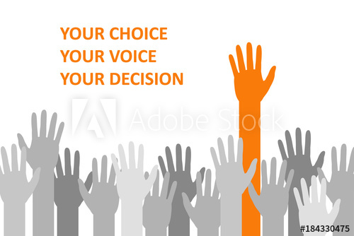 500x334 Stretching Hands Concept Of Choice, Vote Vector