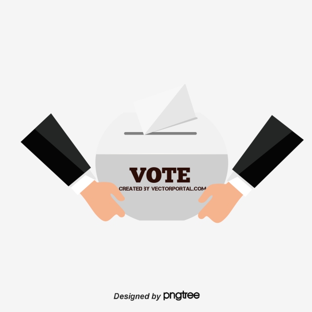 640x640 Cartoon Vote, Hand Painted Cartoon, Vote, The Ballot Box Png