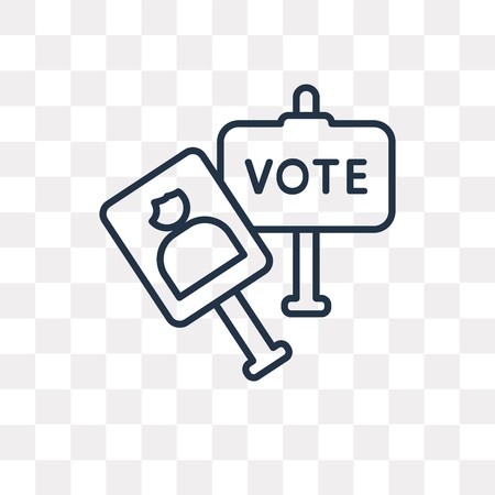 450x450 Vote Vector Outline Icon Isolated On Transparent Background, High
