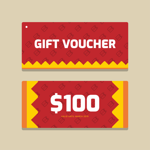 490x490 Gift Voucher Vector Template