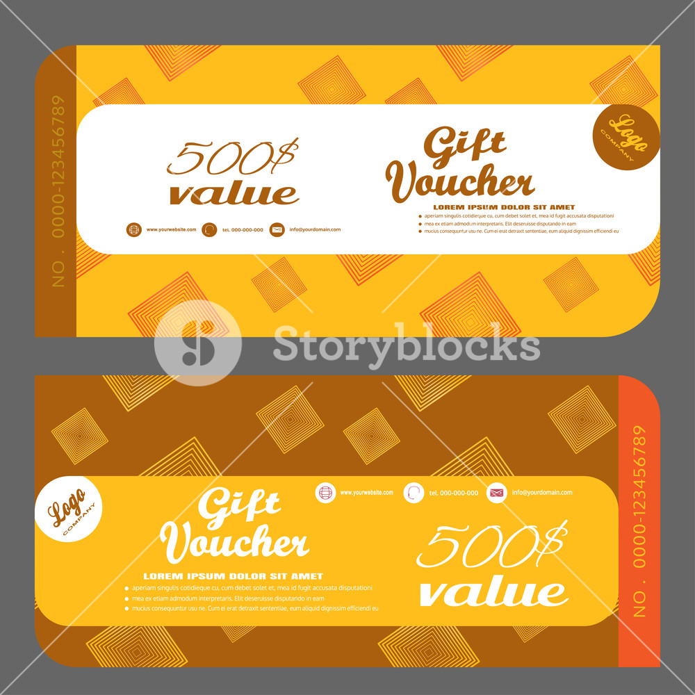 1000x1000 Gift Voucher Vector Illustration To Increase Sales On Dark Brown