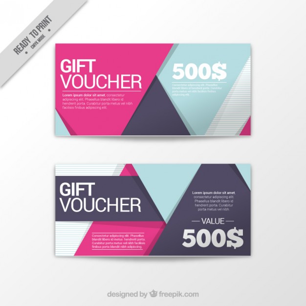 626x626 Polygonal Gift Voucher Vector Free Download