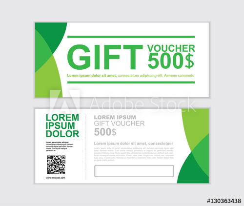 500x422 Gift Voucher Vector Design Template Set