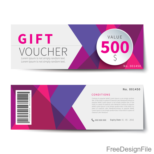 500x500 Geometry Polygon With Gift Voucher Vector Free Download