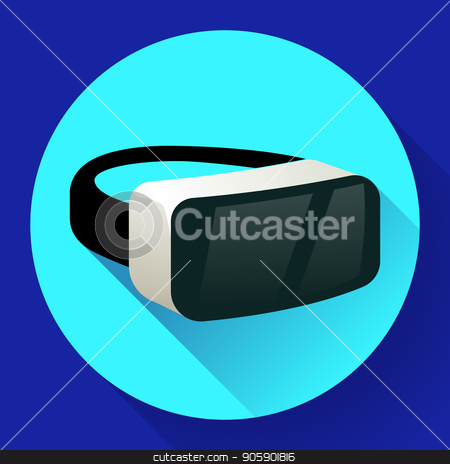 450x464 Vr Glasses Icon Or Virtual Reality Helmet Icon Vector Flat