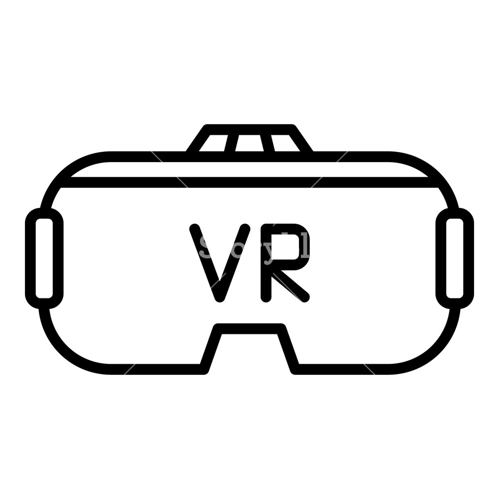 1000x1000 Vr Glasses Icon Outline Vr Glasses Vector Icon For Web Design