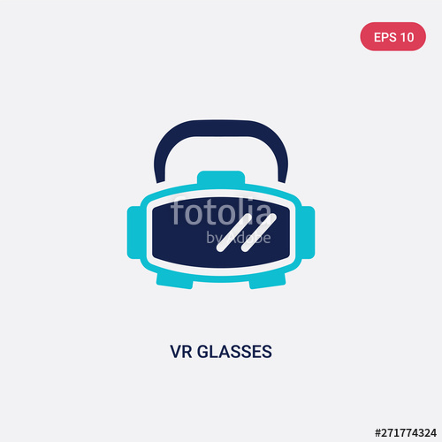 500x500 Two Color Vr Glasses Vector Icon From Future Technology Concept