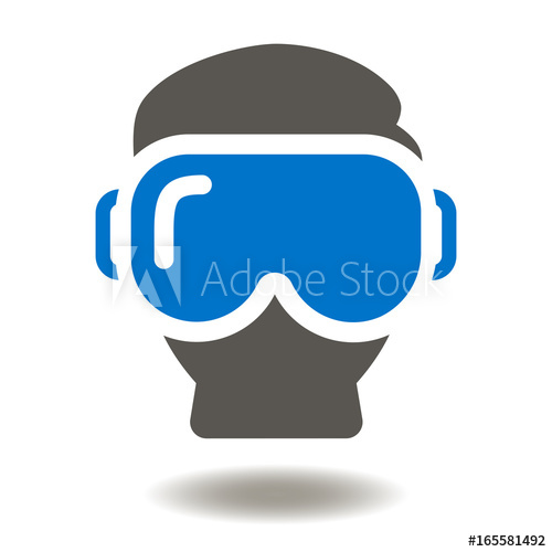 500x500 Man Vr Glasses Vector Icon Virtual Reality Developer Illustration