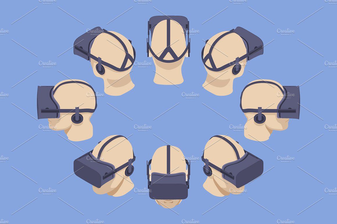 1160x772 Male Heads In The Vr Headsets
