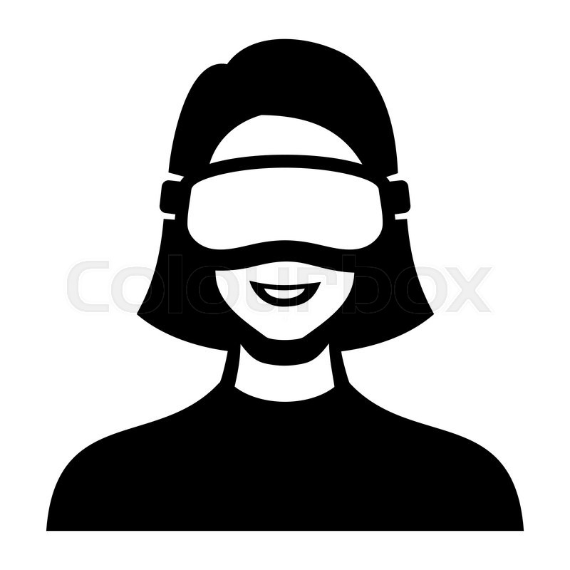 800x800 Virtual Reality Headset Icon On White Stock Vector Colourbox