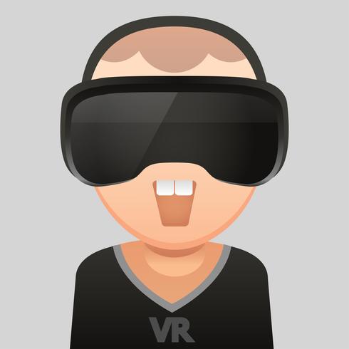 490x490 Virtual Reality Glass Headsetvector Flat Design