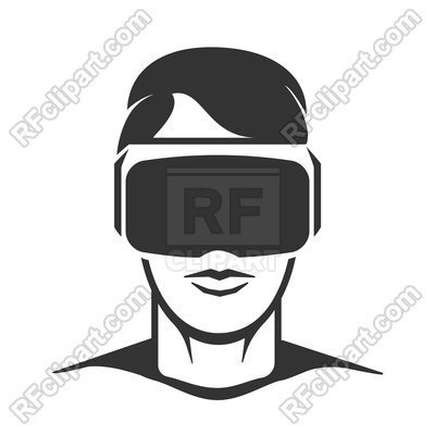 400x400 Virtual Reality Man Vr Headset Or Wireless Goggles Glasses