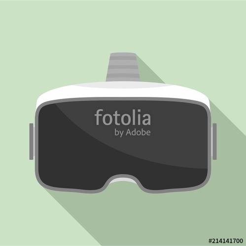 499x500 Vr Glasses Headset Icon Flat Illustration Of Vr Glasses Headset