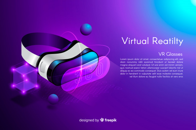626x417 Isometric Vr Glasses Background Vector Free Download