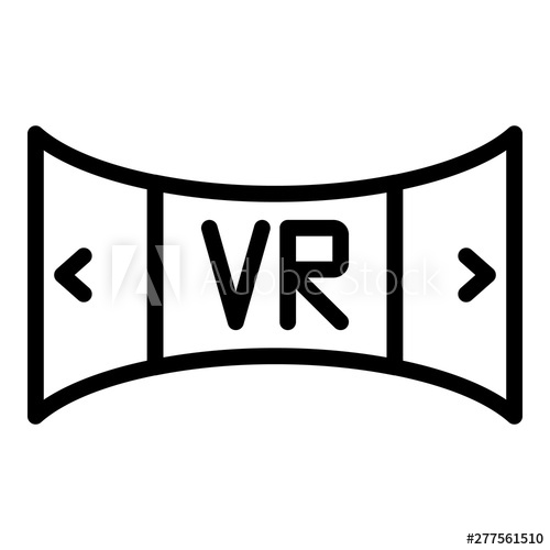 500x500 Modern Vr Icon Outline Modern Vr Vector Icon For Web Design
