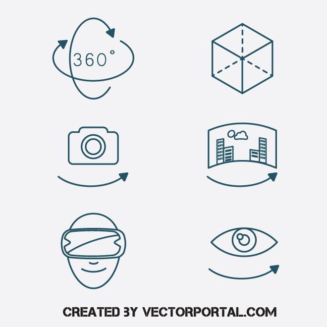 660x660 Virtual Reality Vector Icons Icons Free Vectors Vector Icons