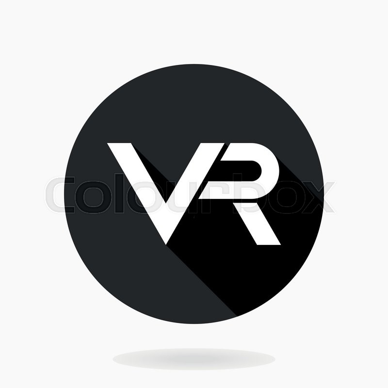800x800 Fine Vector Icon With White Vr Logo In Stock Vector Colourbox