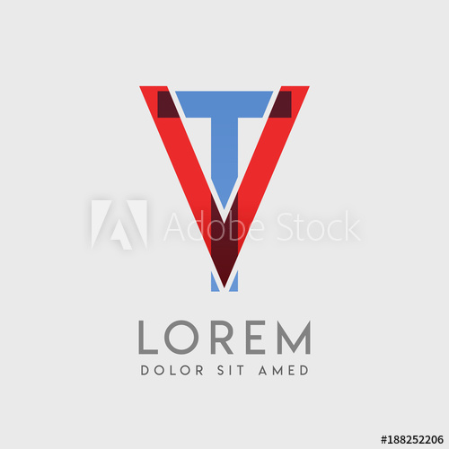 500x500 Vt Logo Letters With Blue And Red Gradation