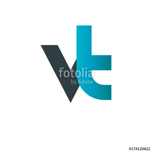 500x500 Initial Letter Vt Linked Design Logo Stock Image And Royalty Free