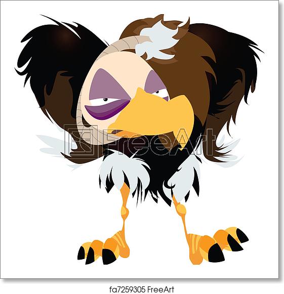 561x581 Free Art Print Of Grumpy Vulture Vector Illustration Illustration