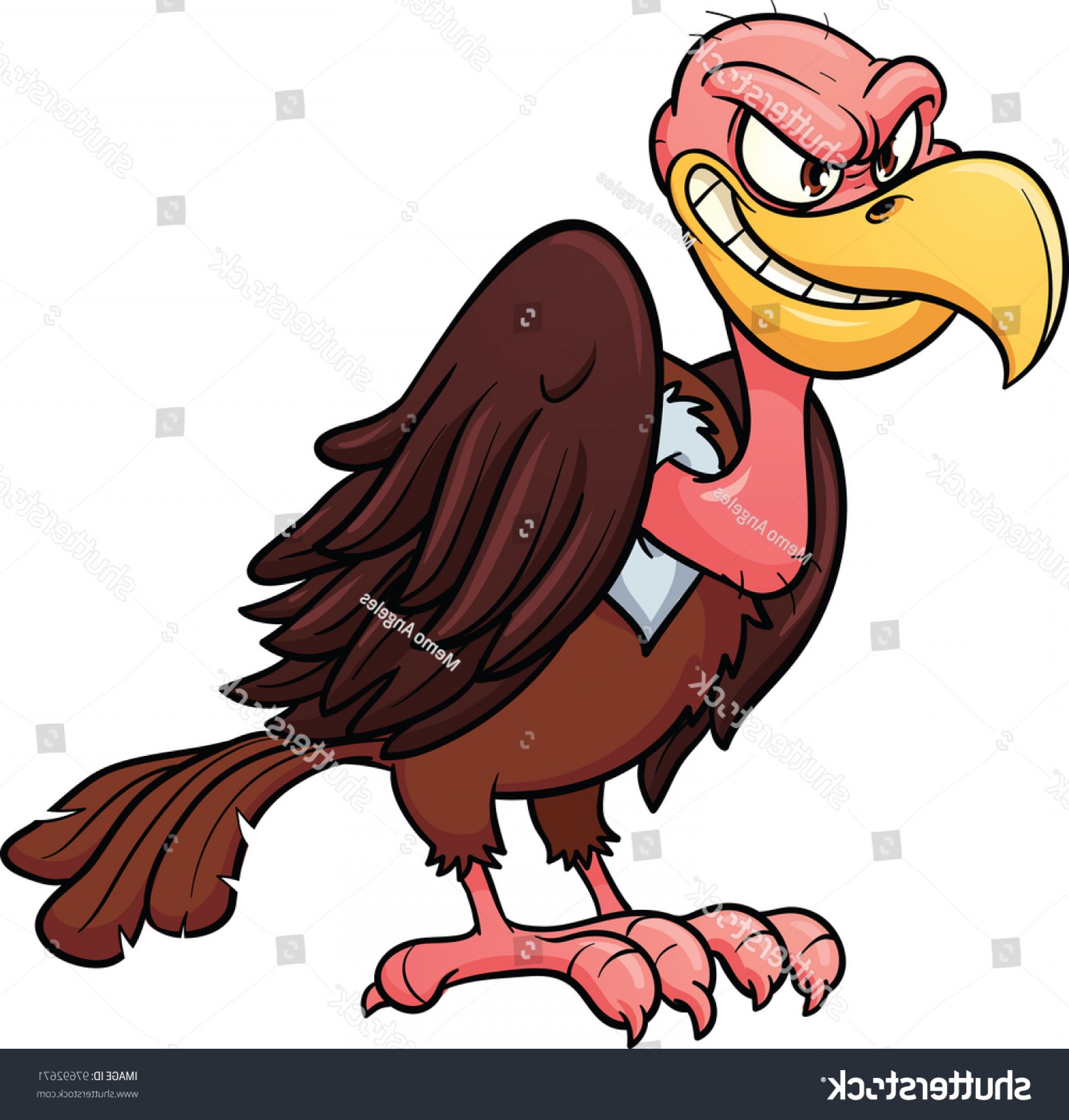 1800x1886 Evil Looking Cartoon Vulture Vector Illustration Soidergi