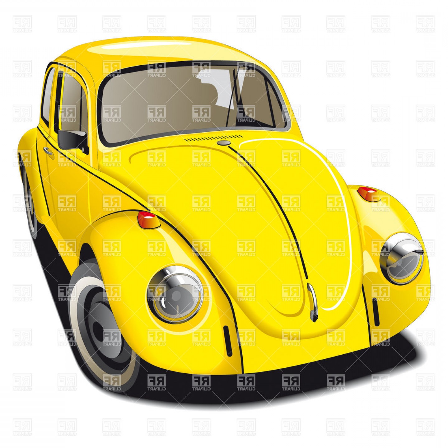 1440x1440 Old Fashioned Car Volkswagen Beetle Vector Clipart Studiogrfx