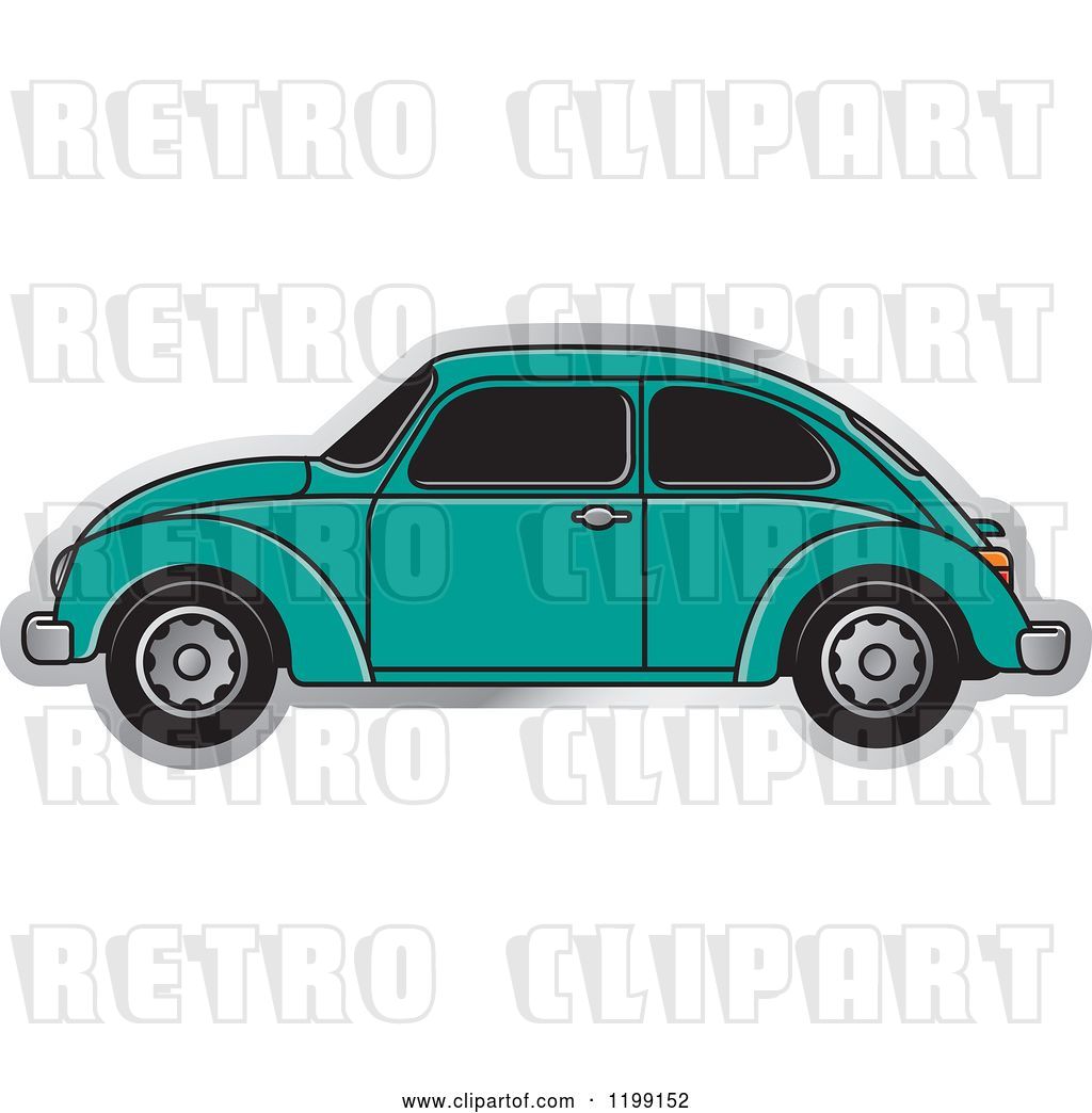 1024x1044 Vector Clip Art Of Retro Sea Green Vw Beetle Car With Tinted