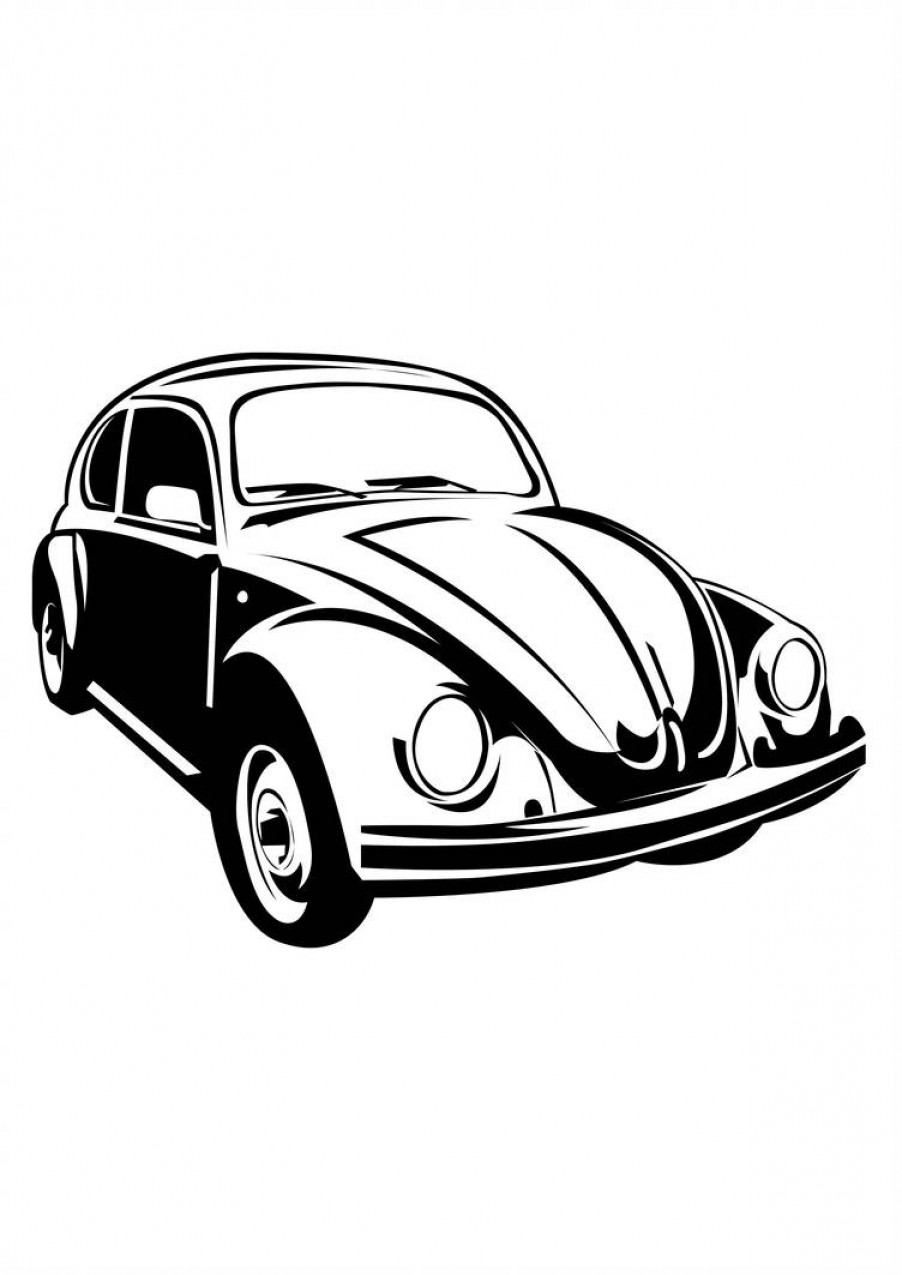 902x1275 Volkswagen Beetle Stencil Vector Art Geekchicpro