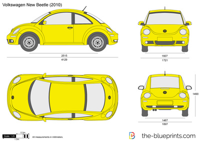 400x283 Volkswagen New Beetle Vector Drawing