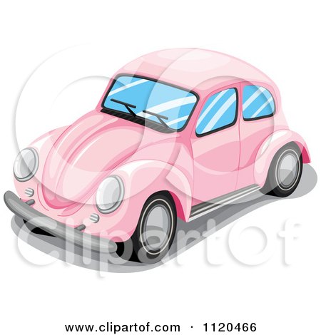450x470 Clipart Of A Pink Vw Slug Bug Car