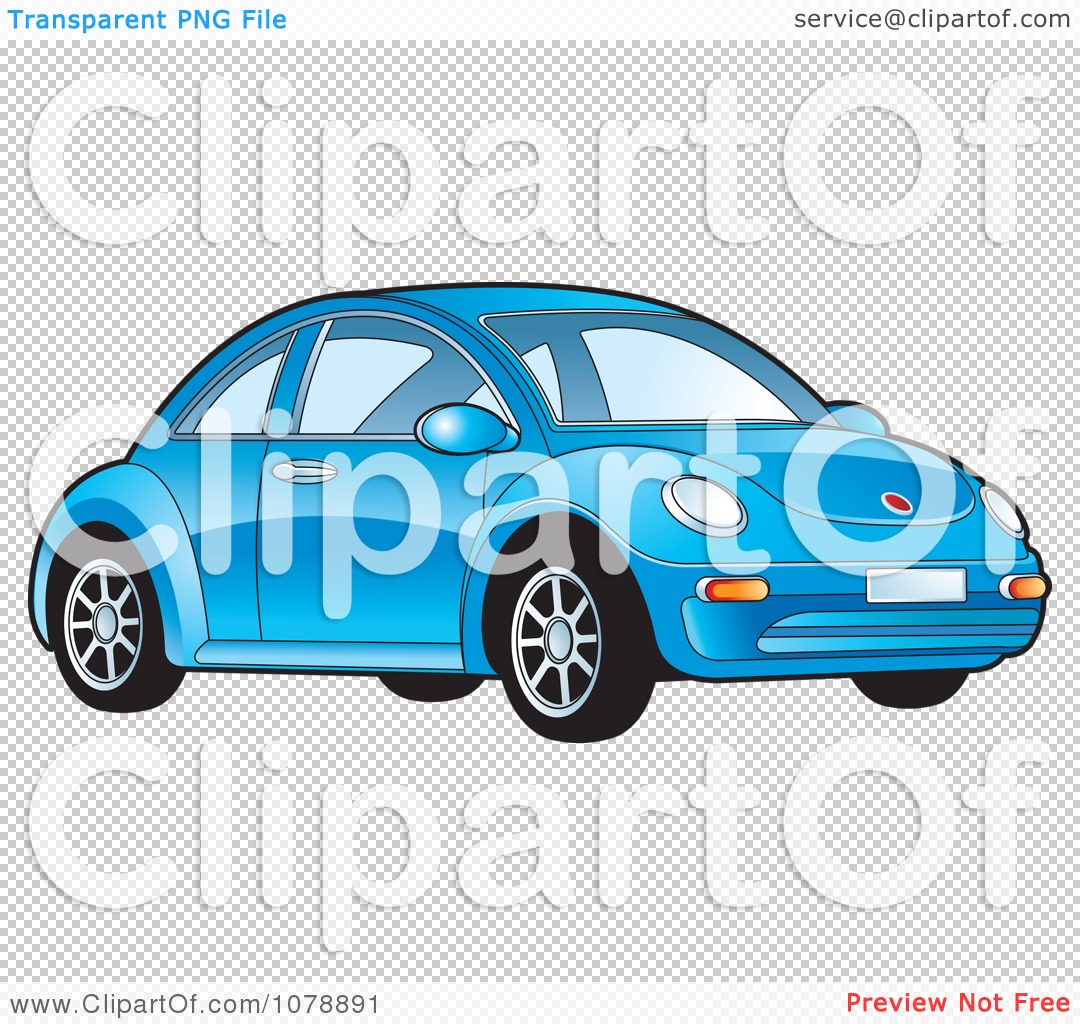 1080x1024 Clipart Shiny Blue Vw Bug Car