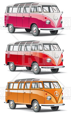 246x400 Hippy Bus Vector Image Of Transportation Vectorroom