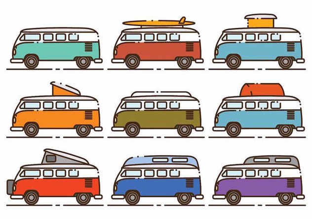 632x443 Minimalist Vw Camper Icon Set Free Vector Download Cannypic