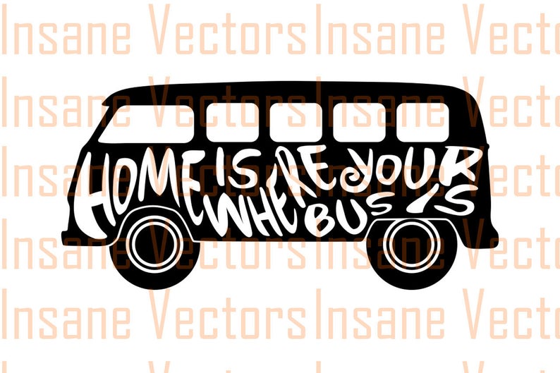 794x529 Vw Bus Vector Silhouette Clip Art Image Vw Van Vector Van Etsy