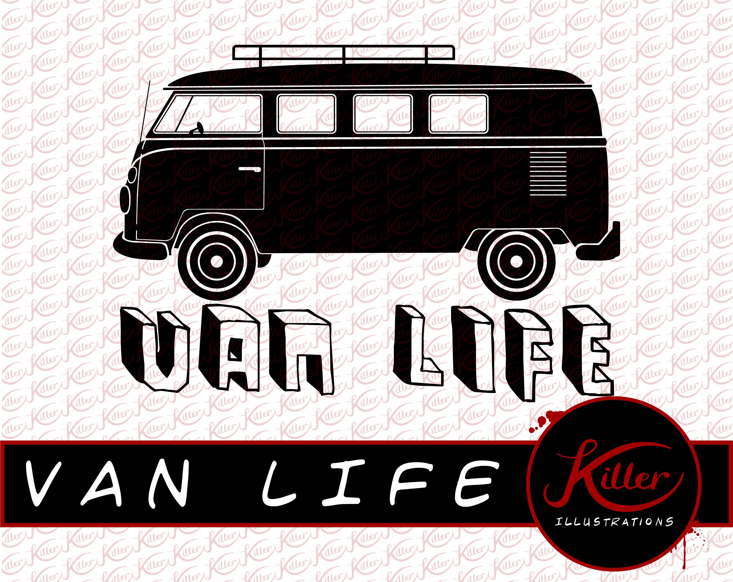 3000x2382 Van Life Vector Vw Bus Clip Art T Shirt Design Etsy