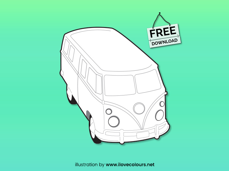 800x600 Volkswagen Bus Illustration