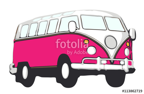 500x329 Vw Bus Pink Stock Image And Royalty Free Vector On Fotolia