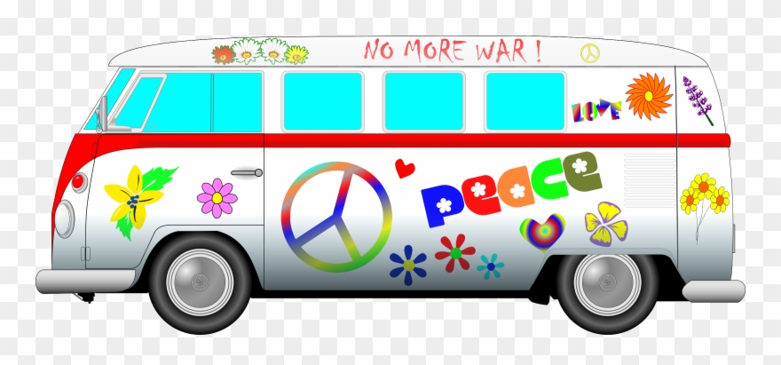 880x411 Hippie Van Clipart