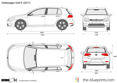 400x283 Volkswagen Golf E Vii Vector Drawing