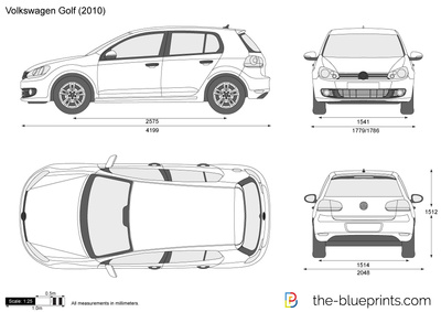 400x283 Volkswagen Golf Vector Drawing