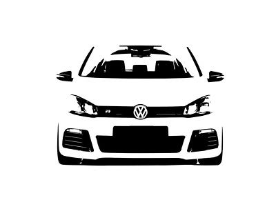 400x306 Volkswagen Vw Gti Front Bampw Line Drawing Vector Print Poster High