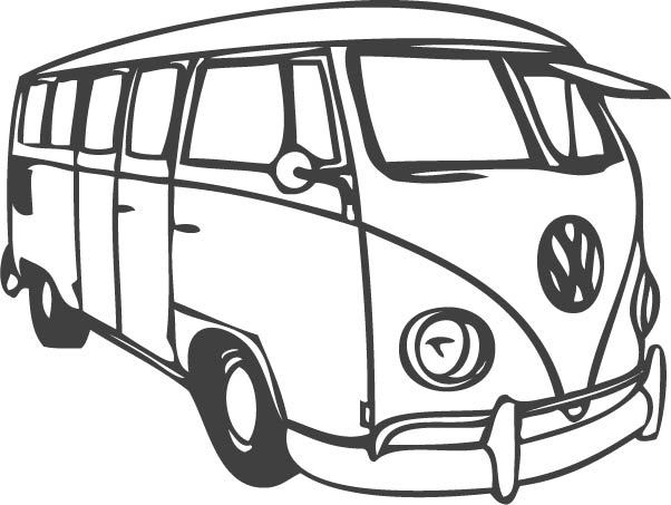 602x453 Vw Bus Clipart