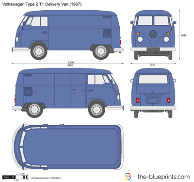 400x375 Volkswagen Type Delivery Van Vector Drawing