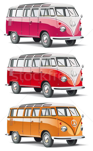 369x600 Old Fashioned European Van Vector Illustration Gennady Poddubny