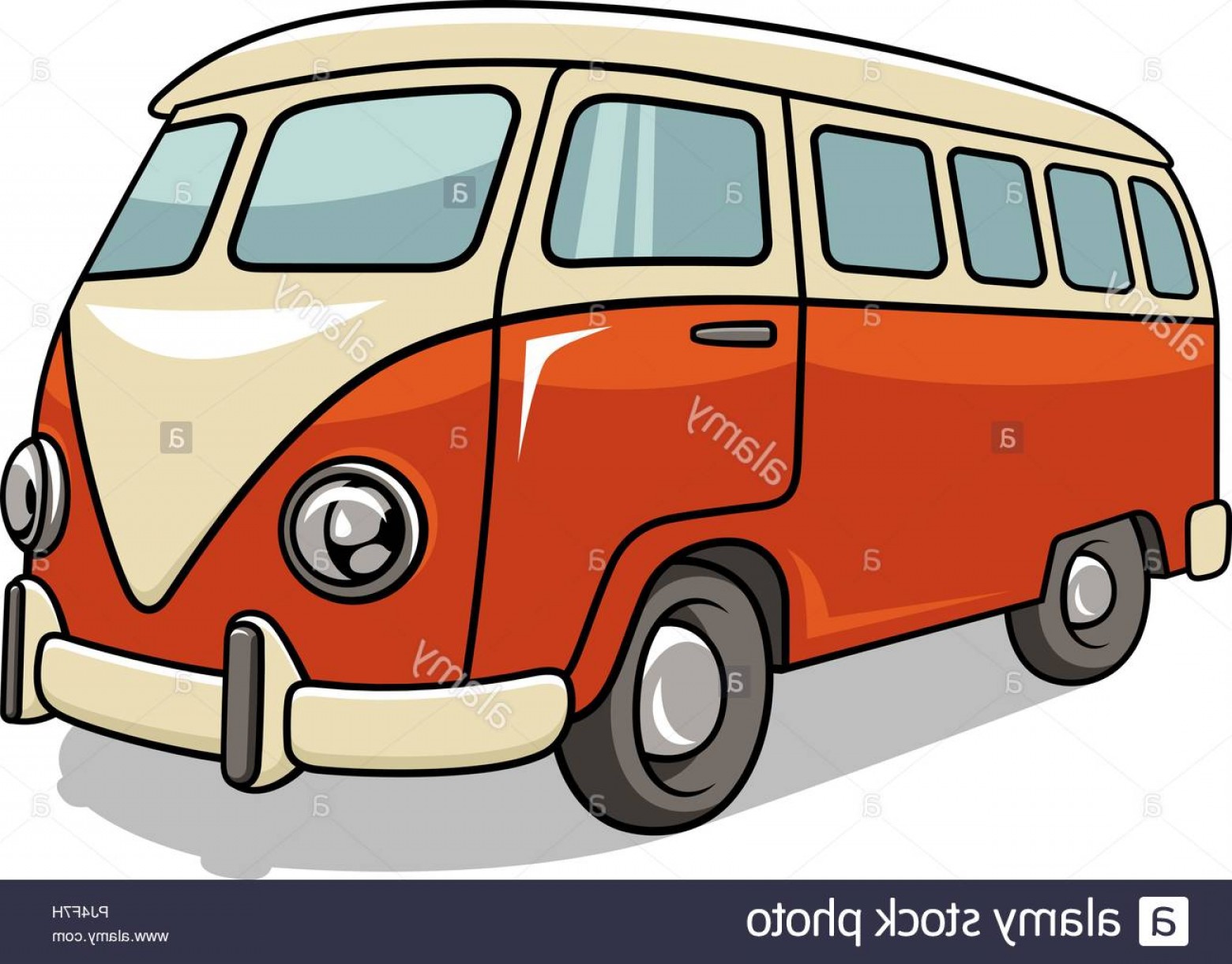 1560x1221 Hippie Camper Van Vector Illustration Of A Vintage Vehicle