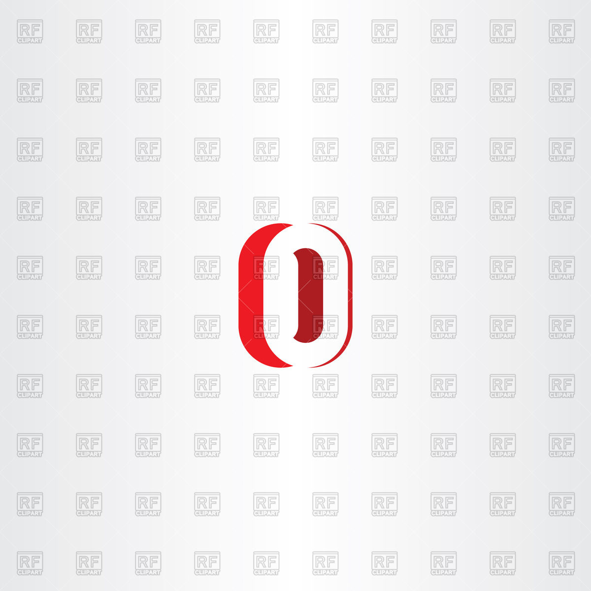 1200x1200 Red Letter O Icon, Number Zero Logo Vector Image Of Icons