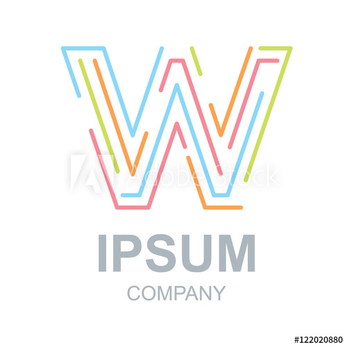 500x500 Abstract Letter W Logo Design Template,business,colorful Creative